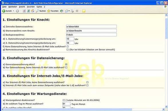 Webninterface fr doit-Knecht